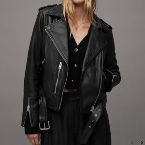 All Saints Black Leather Jacket